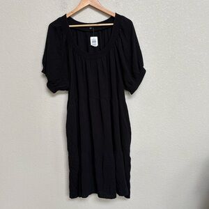 NWT Torrid Black Puff Sleeve Babydoll Knit Dress 3 (approx 3X / 22–24)